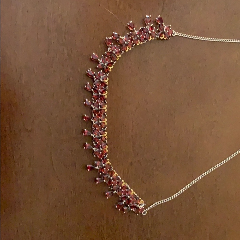 New garnet necklace